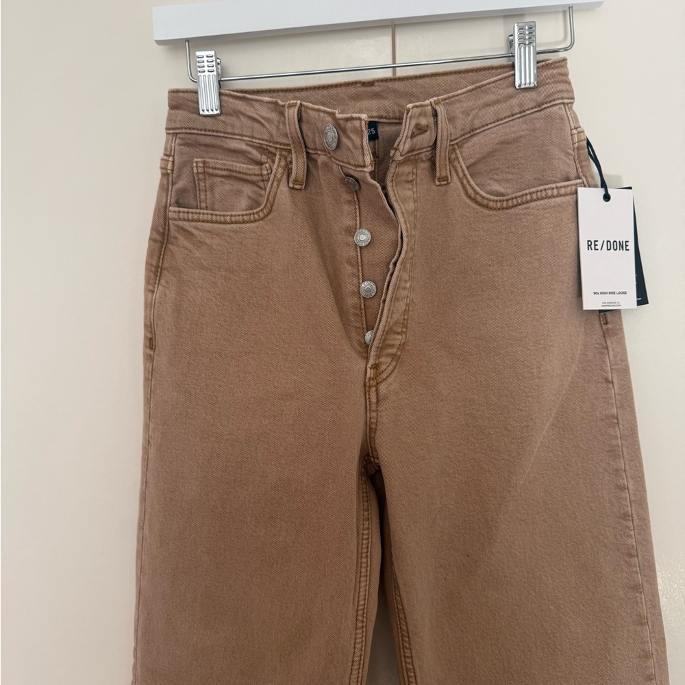 Re/Done Tan 90s high rise loose Pants